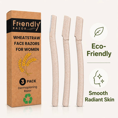 3 pack wheatstraw dermaplaning razors