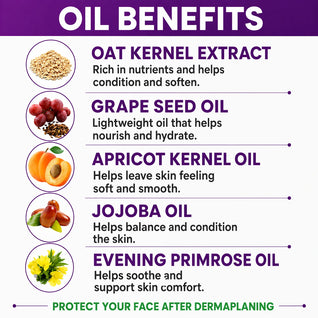 Professional Dermaplaning Oil - With Oatmeal, Primrose, Apricot & Jojoba