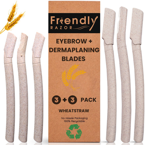 Pro Smooth Dermaplaning Razors (3+3 Pack - Wheatstraw)