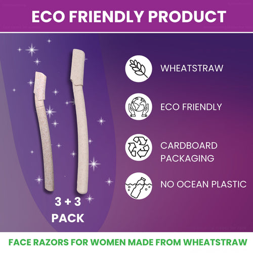 Pro Smooth Dermaplaning Razors (3+3 Pack - Wheatstraw)