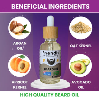Beard Oil - With Oatmeal, Apricot Kernel, Avocado and Argan Extracts