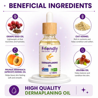 Professional Dermaplaning Oil - With Oatmeal, Primrose, Apricot & Jojoba