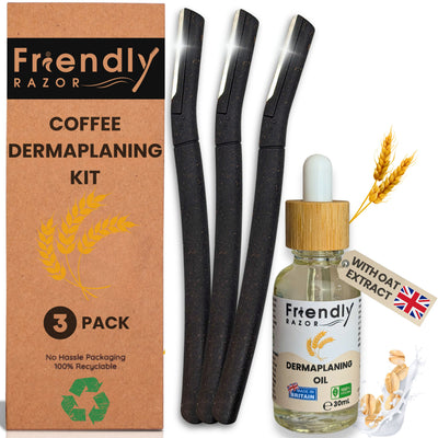 dermaplaning kit coffee pack