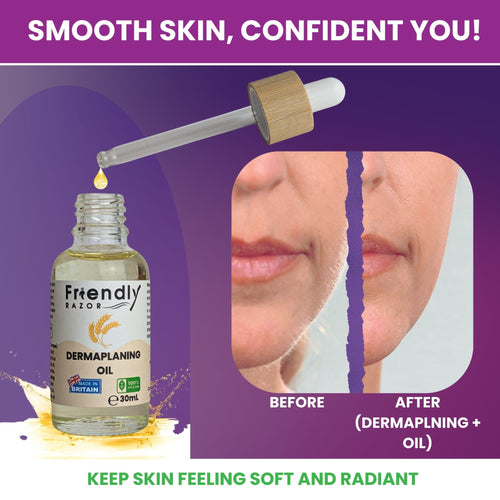 Dermaplaning Oil + Pro Smooth Razors (Various Pack Options)