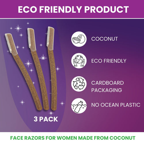Pro Smooth Dermaplaning Razors (3 Pack - Coconut)