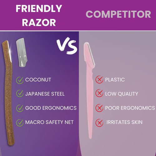 Pro Smooth Dermaplaning Razors (3 Pack - Coconut)